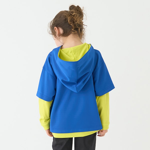 Japanese children's clothing mini #ML waterproof series quick-drying series fake two-piece tops 100-140cm boys'/girls' spring and summer TOPS 