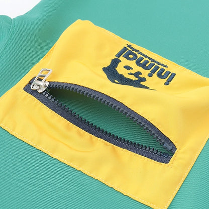 Japanese children's clothing mini#ML waterproof series zipper pocket top 90-140cm boys/girls summer TOPS 