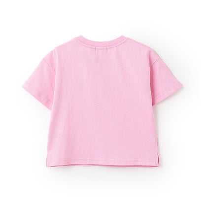 Japanese children's clothing mini#ML anti-fouling series sports embroidered bear top 90-140cm boys/girls summer TOPS 