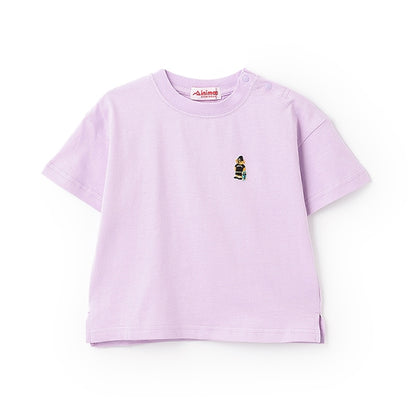 Japanese children's clothing mini#ML anti-fouling series sports embroidered bear top 90-140cm boys/girls summer TOPS 
