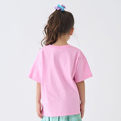 Japanese children's clothing mini#ML anti-fouling series sports embroidered bear top 90-140cm boys/girls summer TOPS 