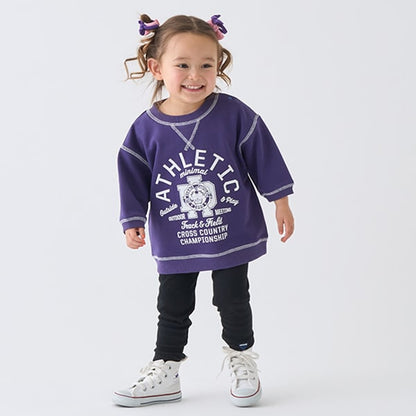 Japanese children's clothing mini#ML line letter print top 90-140cm boy's/girl's summer TOPS 