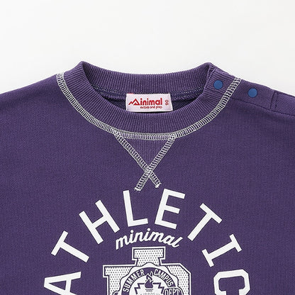 Japanese children's clothing mini#ML line letter print top 90-140cm boy's/girl's summer TOPS 