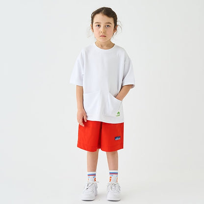 Japanese children's clothing mini#ML waterproof series water-absorbing quick-drying double-pocket top 90-140cm boys'/girls' summer TOPS 