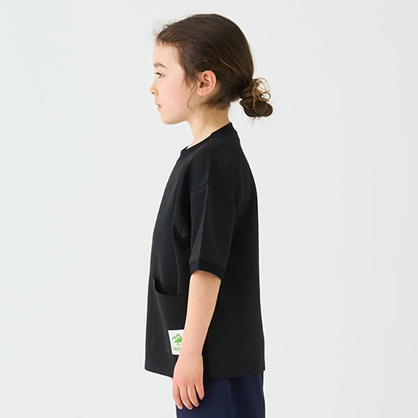 Japanese children's clothing mini#ML waterproof series water-absorbing quick-drying double-pocket top 90-140cm boys'/girls' summer TOPS 