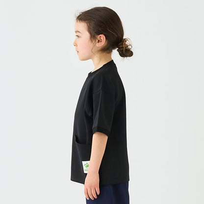 Japanese children's clothing mini#ML waterproof series water-absorbing quick-drying double-pocket top 90-140cm boys'/girls' summer TOPS 