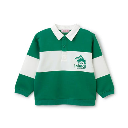 Japanese children's clothing mini #ML waterproof series quick-drying series embroidered rugby polo top 100-140cm boys/girls spring and summer TOPS 