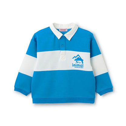 Japanese children's clothing mini #ML waterproof series quick-drying series embroidered rugby polo top 100-140cm boys/girls spring and summer TOPS 