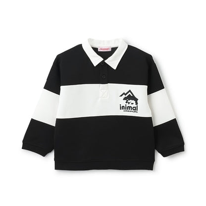 Japanese children's clothing mini #ML waterproof series quick-drying series embroidered rugby polo top 100-140cm boys/girls spring and summer TOPS 