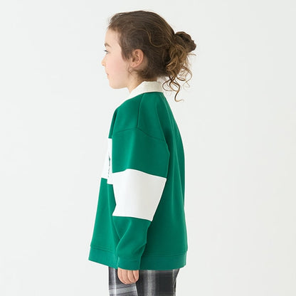 Japanese children's clothing mini #ML waterproof series quick-drying series embroidered rugby polo top 100-140cm boys/girls spring and summer TOPS 