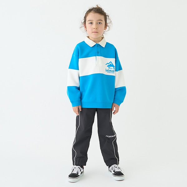 Japanese children's clothing mini #ML waterproof series quick-drying series embroidered rugby polo top 100-140cm boys/girls spring and summer TOPS 