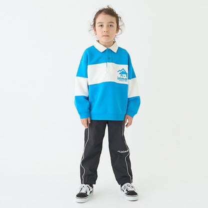 Japanese children's clothing mini #ML waterproof series quick-drying series embroidered rugby polo top 100-140cm boys/girls spring and summer TOPS 