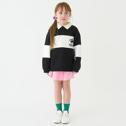 Japanese children's clothing mini #ML waterproof series quick-drying series embroidered rugby polo top 100-140cm boys/girls spring and summer TOPS 