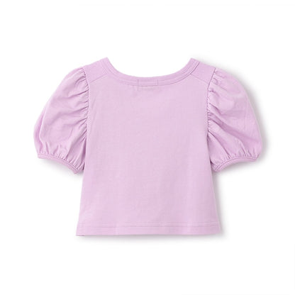 Japanese children's clothing mini #ML anti-fouling series puff sleeve top 90-140cm girls summer TOPS 