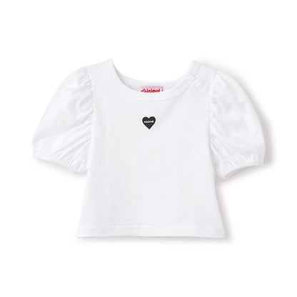 Japanese children's clothing mini #ML anti-fouling series puff sleeve top 90-140cm girls summer TOPS 