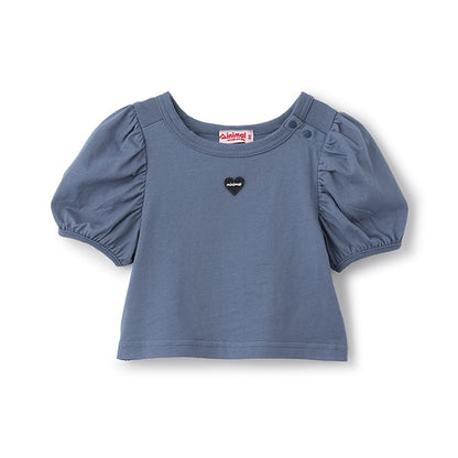 Japanese children's clothing mini #ML anti-fouling series puff sleeve top 90-140cm girls summer TOPS 
