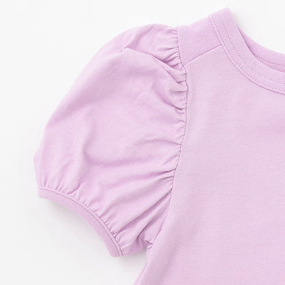 Japanese children's clothing mini #ML anti-fouling series puff sleeve top 90-140cm girls summer TOPS 