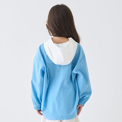 Japanese children's clothing mini#ML waterproof series hooded top 100-140cm girls spring and summer TOPS 