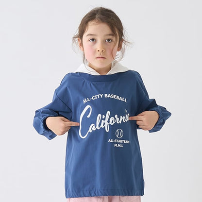 Japanese children's clothing mini#ML waterproof series hooded top 100-140cm girls spring and summer TOPS 