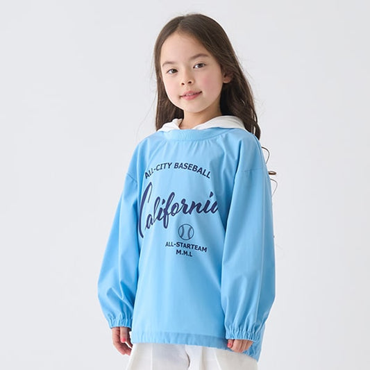 Japanese children's clothing mini#ML waterproof series hooded top 100-140cm girls spring and summer TOPS 