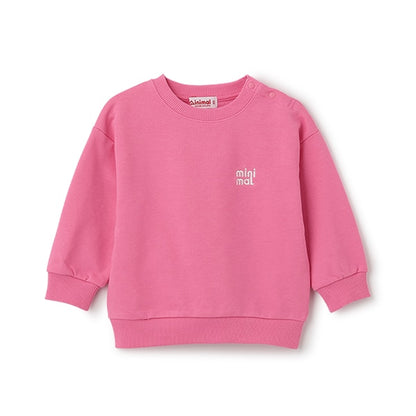 Japanese children's clothing mini #ML anti-fouling embroidered letter sweatshirt 90-140cm boys/girls spring and summer TOPS 