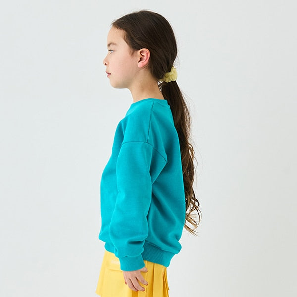 Japanese children's clothing mini #ML anti-fouling embroidered letter sweatshirt 90-140cm boys/girls spring and summer TOPS 