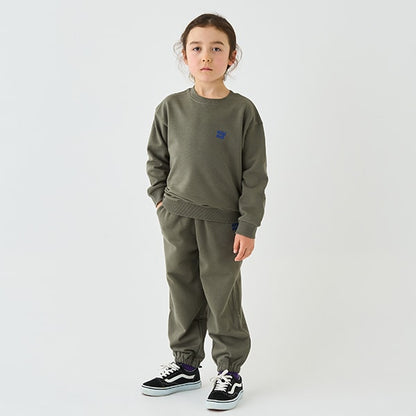 Japanese children's clothing mini #ML anti-fouling embroidered letter sweatshirt 90-140cm boys/girls spring and summer TOPS 