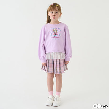 Japanese children's clothing mini #ML x Disney mesh splicing sweatshirt 100-140cm girls spring and summer TOPS 