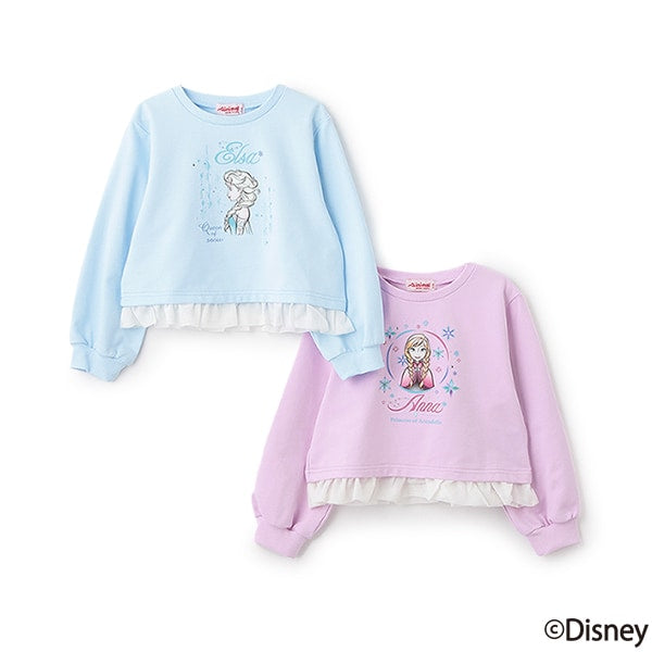 Japanese children's clothing mini #ML x Disney mesh splicing sweatshirt 100-140cm girls spring and summer TOPS 