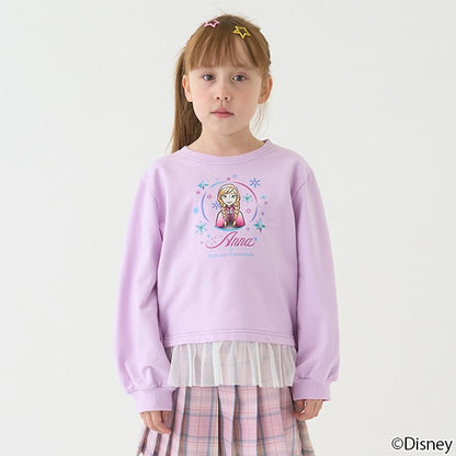 Japanese children's clothing mini #ML x Disney mesh splicing sweatshirt 100-140cm girls spring and summer TOPS 