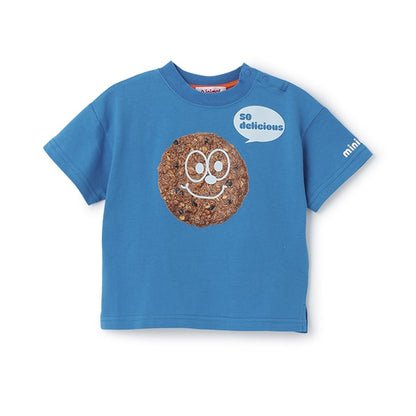 Japanese children's clothing mini#ML x ovgo Baker Cookie short-sleeved top 90-140cm boys/girls summer TOPS 