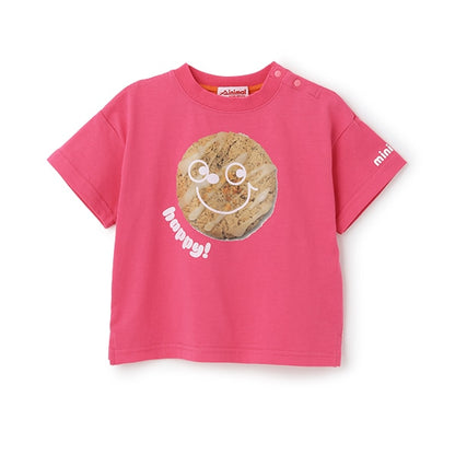 Japanese children's clothing mini#ML x ovgo Baker Cookie short-sleeved top 90-140cm boys/girls summer TOPS 