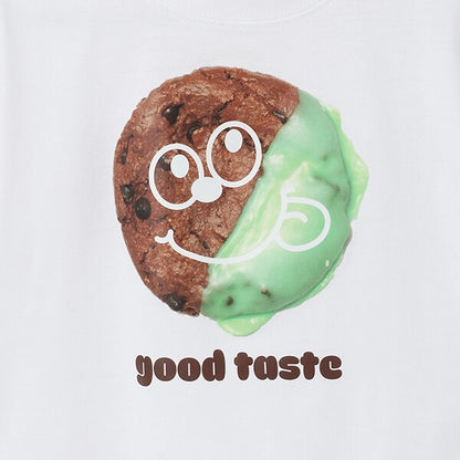Japanese children's clothing mini#ML x ovgo Baker Cookie short-sleeved top 90-140cm boys/girls summer TOPS 
