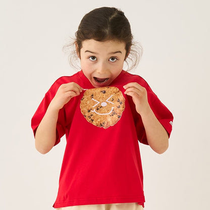 Japanese children's clothing mini#ML x ovgo Baker Cookie short-sleeved top 90-140cm boys/girls summer TOPS 