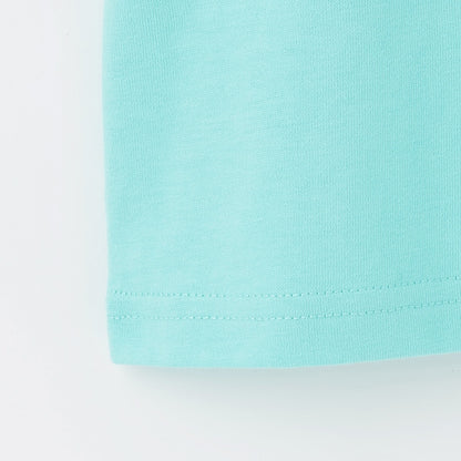 Japanese children's clothing mini#ML x ovgo Baker cute short-sleeved top 90-140cm boys/girls summer TOPS 