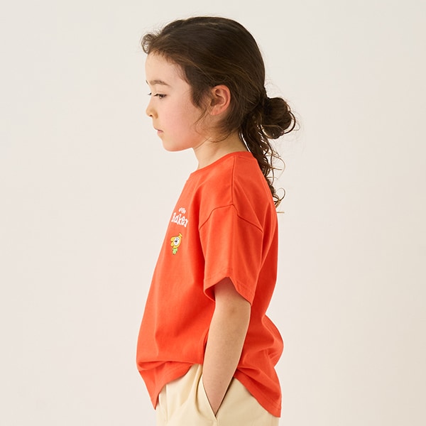 Japanese children's clothing mini#ML x ovgo Baker cute short-sleeved top 90-140cm boys/girls summer TOPS 