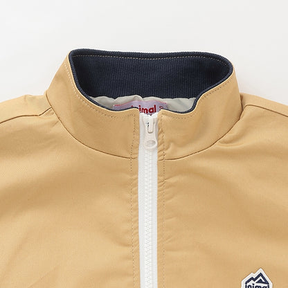 Japanese children's clothing mini#ML stand collar ribbed zipper jacket 100-140cm boys/girls spring and summer OUTERWEAR 