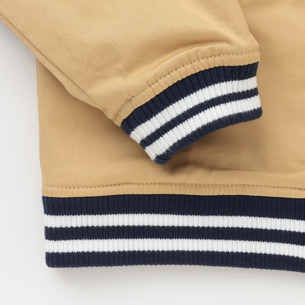 Japanese children's clothing mini#ML stand collar ribbed zipper jacket 100-140cm boys/girls spring and summer OUTERWEAR 