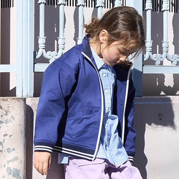 日本童裝 mini#ML 立領羅紋拉練外套 100-140cm 男童款/女童款 春夏季 OUTERWEAR