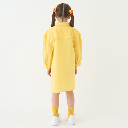 Japanese children's clothing mini#ML shirt dress 100-140cm girls spring and summer dresses 