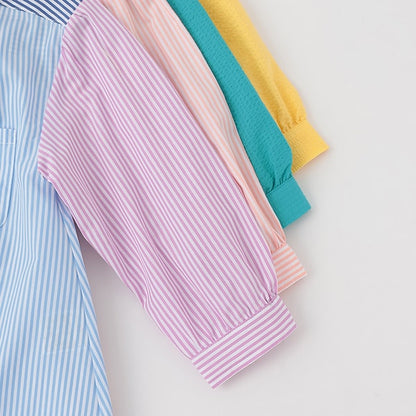 Japanese children's clothing mini#ML shirt dress 100-140cm girls spring and summer dresses 