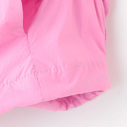 Japanese children's clothing mini#ML waterproof series lightweight breathable hooded vest jacket 100-140cm girls summer outerwear 