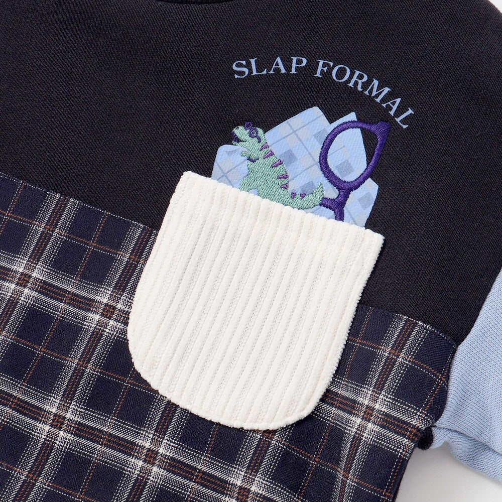 日本童裝  SLAP SLIP 拼接衛衣 80-130cm 男童款 冬季 TOPS