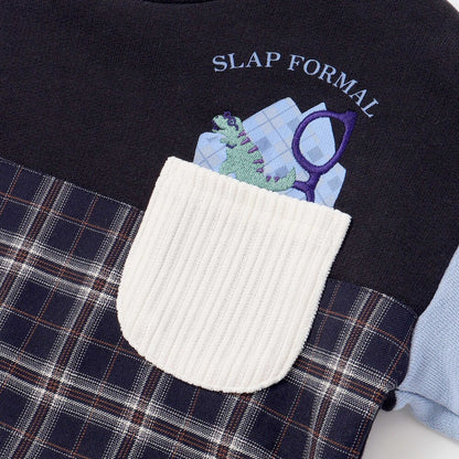 日本童裝  SLAP SLIP 拼接衛衣 80-130cm 男童款 冬季 TOPS
