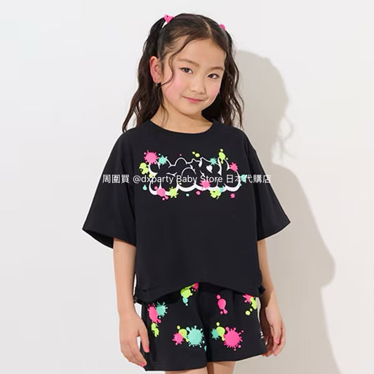Japanese children's clothing X-girl Stages painted logo top 80-140cm girls summer TOPS