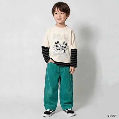 日本童裝 BDL x Disney 假兩件印花上衣 90-140cm 男童款 秋季 TOPS