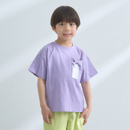 日本童裝 b・R# 防污系列 速乾系列 防UV 寬鬆基礎款口袋上衣 100-150cm 男童款 夏季 TOPS