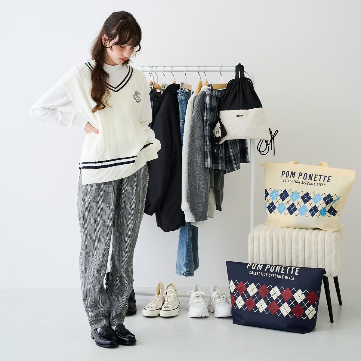 日本直送 pom ponette junior 福袋6點 120-165cm 女童款 2027年日本新春福袋 【日本預售：2026年1月1日】
