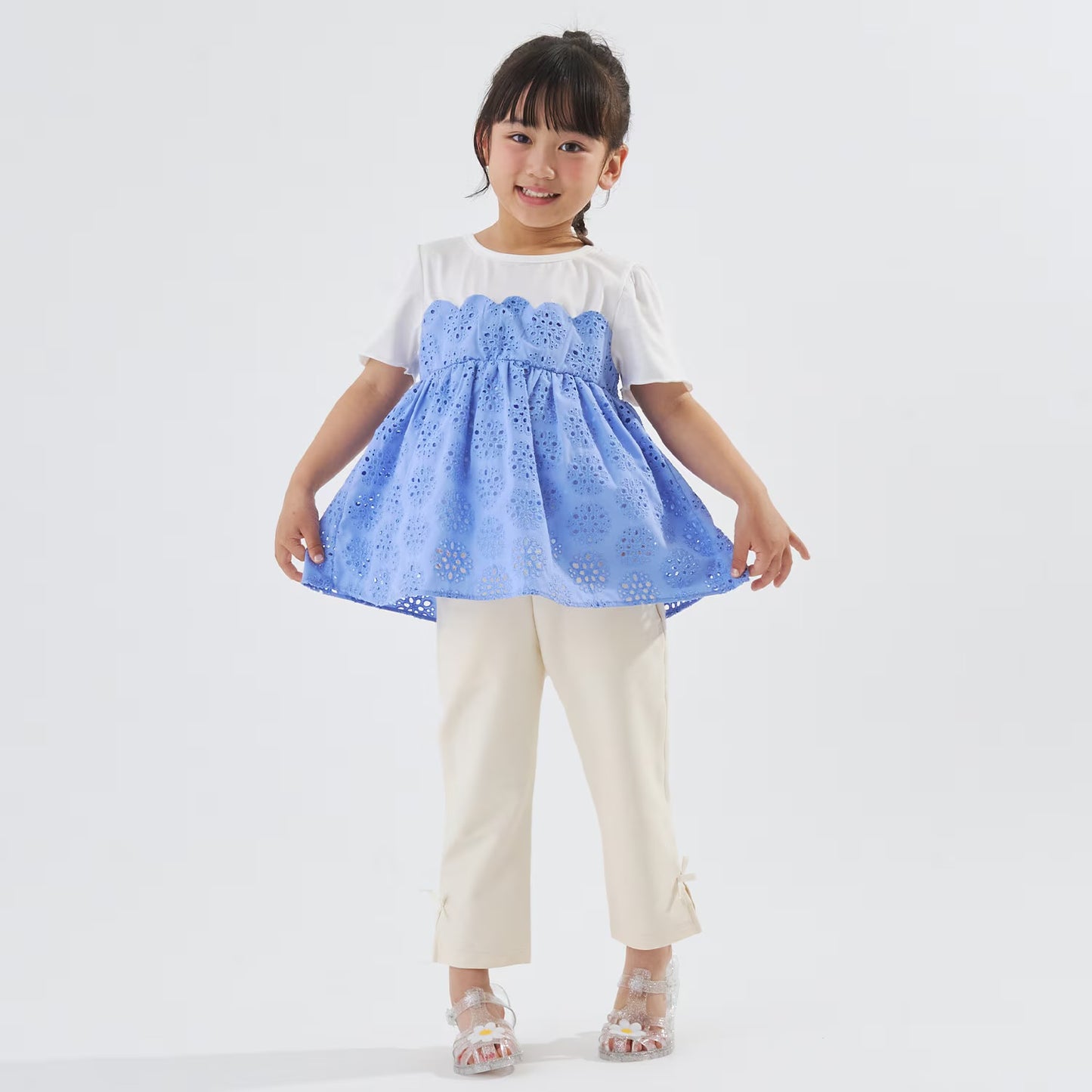 Japanese children's clothing Ly# mine tank top and shorts set 100-150cm girls summer TOPS PANTS 