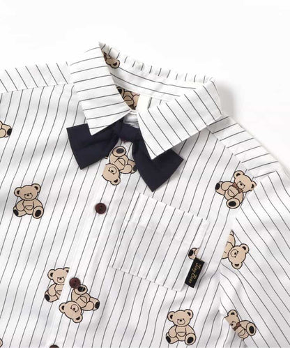 日本童裝 apres les cours x tiny bear 襯衫 90-120cm 男童款 冬季 TOPS 面試/宴會/表演 兒童服飾